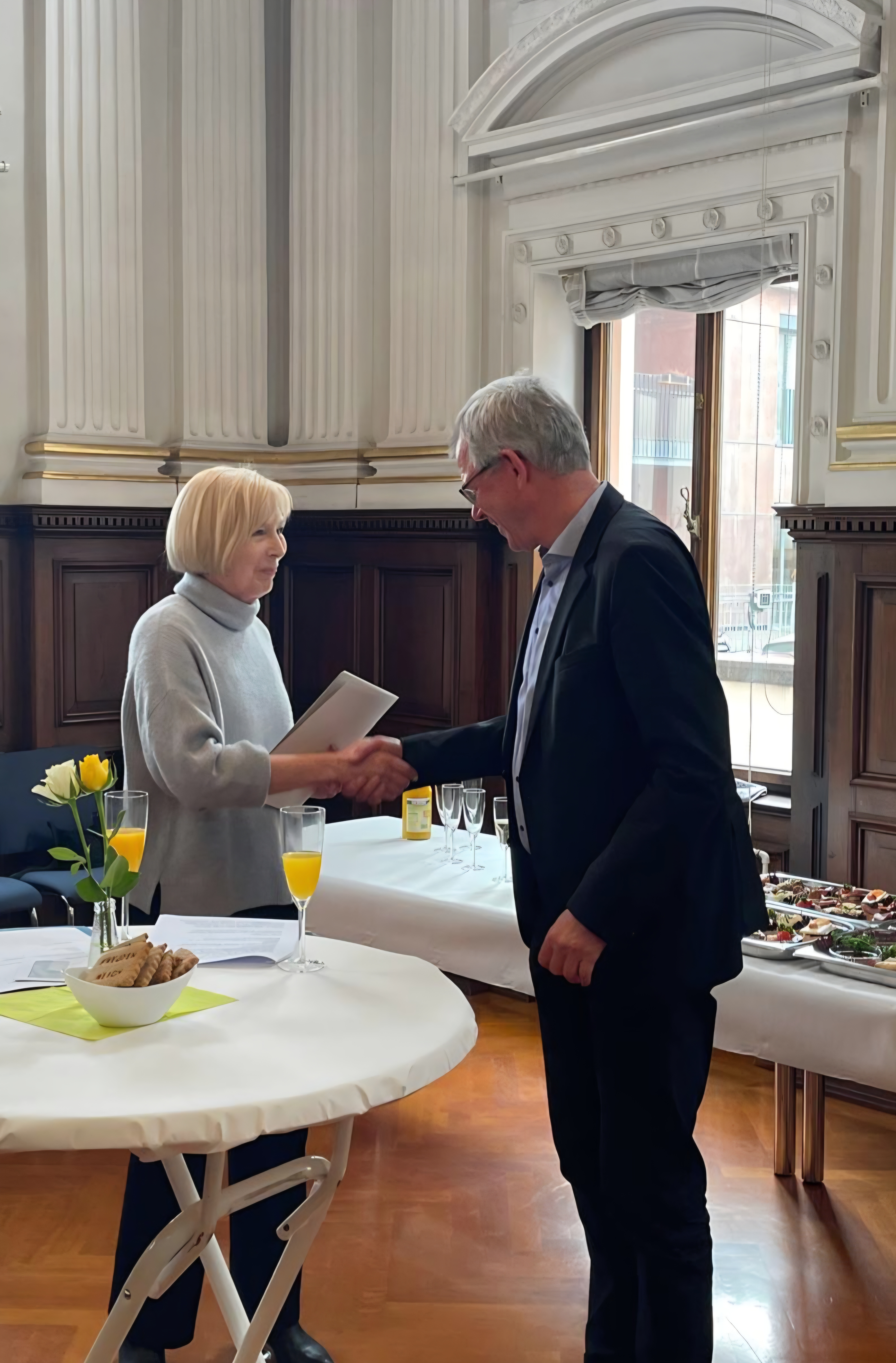 Präsidentin des Landgerichts Frau Weinland mit Direktor am Amtsgericht Christoph Freudenreich